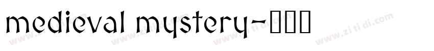 medieval mystery字体转换